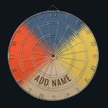 Blauwe gele rode crème -  dartbord<br><div class="desc">2024</div>