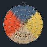 Blauwe gele rode crème - dartbord<br><div class="desc">2024</div>