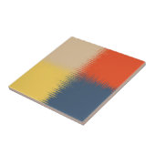 Blauwe gele rode crème tegeltje (Zijkant)