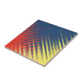 Blauwe gele rode crème tegeltje (Zijkant)