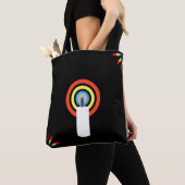 Blauwe, Gele & Rode Kaarsenvlam Tote Bag (Dichtbij)