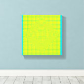 Blauwe, gele schilderkunst canvas afdruk (Insitu (Houten vloer))