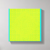 Blauwe, gele schilderkunst canvas afdruk (Voorkant)