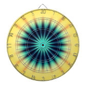 Blauwe gele straler dartbord (Voorkant)