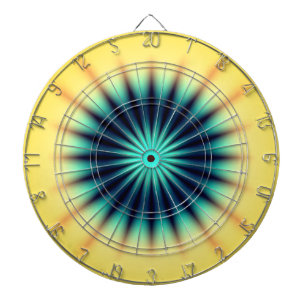 Blauwe gele straler dartbord