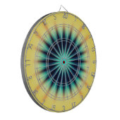 Blauwe gele straler dartbord (Voorkant Links)