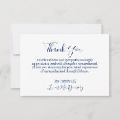 Blauwe Gele Vogel Begrafenis Dank u, sympathie Notitiekaartje (Voorkant)