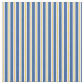 Blauwe gele witte, verticale streep verbinding stof (Close Up)