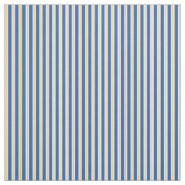 Blauwe gele witte, verticale streep verbinding stof