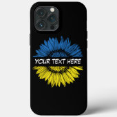 Blauwe gele zonnebloem. Eigen Tekst. Case-Mate iPhone Case (Achterkant)