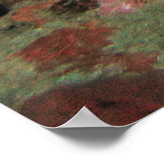 Blauwe gelijnde Angelvis Poster (Hoek)