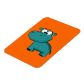 Blauwe Gelukkige Hippo Magneet (Linkerzijde)