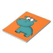Blauwe Gelukkige Hippo Notitieblok (Linkerzijde)