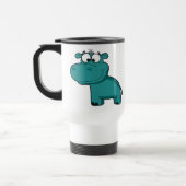Blauwe Gelukkige Hippo Reisbeker (Links)