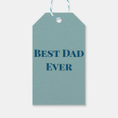 Blauwe gelukkige vaderdag beste vader ooit tekstna cadeaulabel (Achterkant)