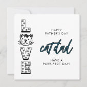 Blauwe, gelukkige Vaderdag van de kattenpil Kaart (Voorkant)