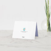 blauwe , gelukkige verjaardagscadeaus met ballonne kaart (Achterkant)