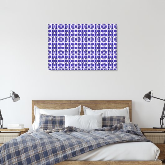 Blauwe Gem Art Structuur Canvas Afdruk (Insitu (Slaapkamer))