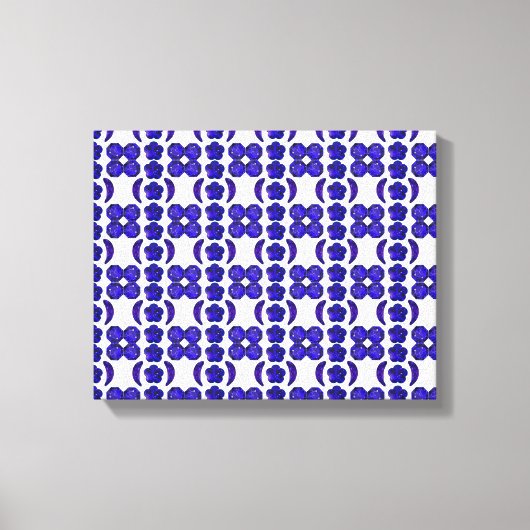 Blauwe Gem Art Structuur Canvas Afdruk (Voorkant)