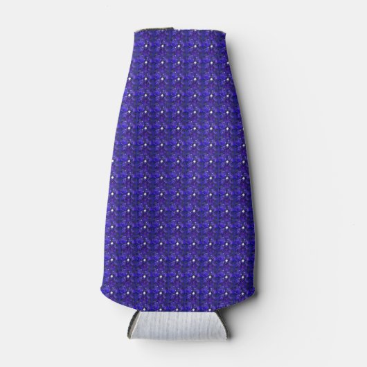 Blauwe Gem Art Structuur Flesjeskoeler (Voorkant)