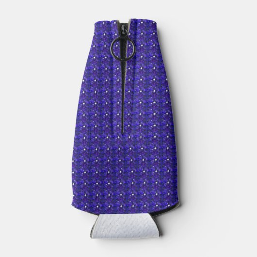 Blauwe Gem Art Structuur Flesjeskoeler (Achterkant)