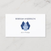 Blauwe gember potten aardewerk elegante interieur  visitekaartje (Voorkant)