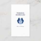 Blauwe gember potten aardewerk elegante interieur  visitekaartje (Voorkant)