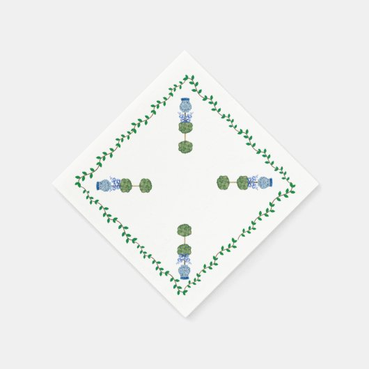 Blauwe Gemberpotten Pot Arrangeerbare Klimplant Ta Servet (Hoek)