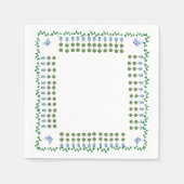 Blauwe Gemberpotten Pot Topiaire Klimplant   Servet (Voorkant)