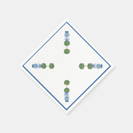 Blauwe gemberpotten Pot Topiaire Wijnstok  Servet