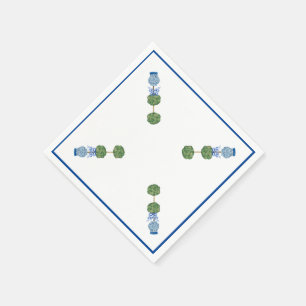 Blauwe Gemberpotten Pot Topiaire Wijnstok  Servet