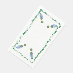 Blauwe Gemberpotten Pot Topiary Klimplant Servet