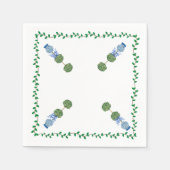 Blauwe Gemberpotten Pot Topiary Wingordijn Servet (Voorkant)