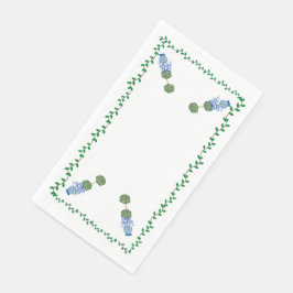 Blauwe Gemberpotten Vaas Topiaire Klimplant  Servet