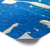 Blauwe Gemengde Achtergrond van Media, hier Jouw t Poster (Hoek)