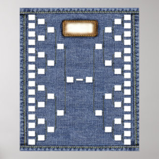 Blauwe genen: Buurgrafiek 6-generatie familie Poster