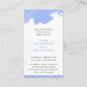 Blauwe generieke elegante moderne trainer consulta visitekaartje (Achterkant)