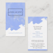 Blauwe generieke elegante moderne trainer consulta visitekaartje (Voorkant / Achterkant)