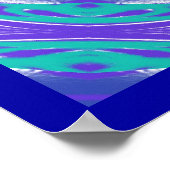 Blauwe Genezende Boeddha met Kleurrijke Mandala Poster (Hoek)