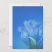 Blauwe Gentiaan Bloem Bruiloft Feest  Kaart (Achterkant)