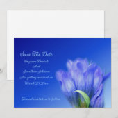 Blauwe Gentiaan Bloem Bruiloft  Save The Date (Voorkant / Achterkant)