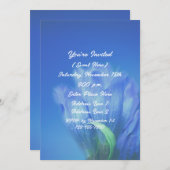 Blauwe Gentiaan Bloem Feest Kaart (Voorkant / Achterkant)