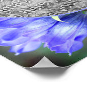 Blauwe Gentiaan Bloem Frame Maak Je Eigen Foto Poster (Hoek)