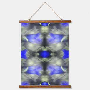 Blauwe Gentiaan Bloem Natuur Abstract Hangend Wandkleed