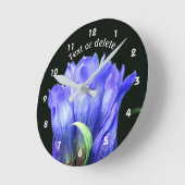 Blauwe Gentiaan Bloem Persoonlijk Ronde Klok (Hoek)