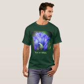 Blauwe Gentiaan Bloem Persoonlijk T-shirt (Voorkant volledig)