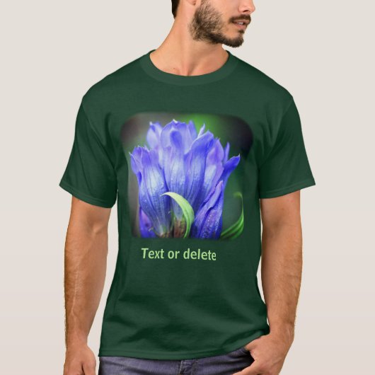 Blauwe Gentiaan Bloem Persoonlijk T-shirt (Voorkant)