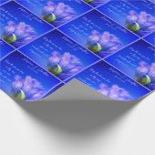 Blauwe Gentian Bloem Bruiloft Gepersonaliseerd Cadeaupapier (Hoek)