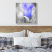Blauwe Gentian-ventilator gedeeltelijke kleur Canvas Afdruk (Insitu (Slaapkamer))