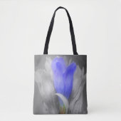 Blauwe Gentian-ventilator gedeeltelijke kleur Tote Bag (Voorkant)